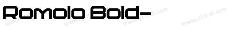 Romolo Bold字体转换